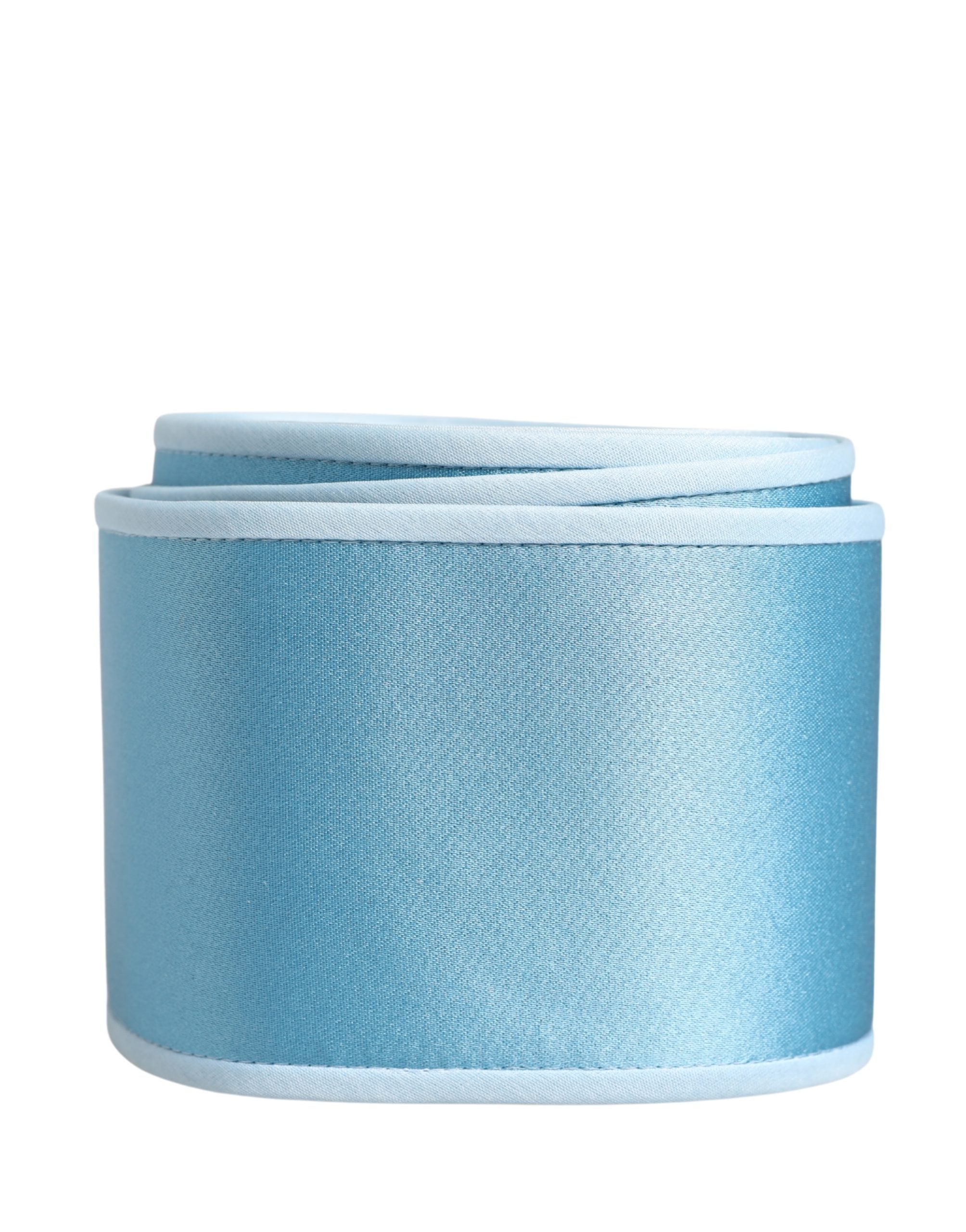 Dolce & Gabbana Light Blue Silk Satin Waist Women Cintura Belt