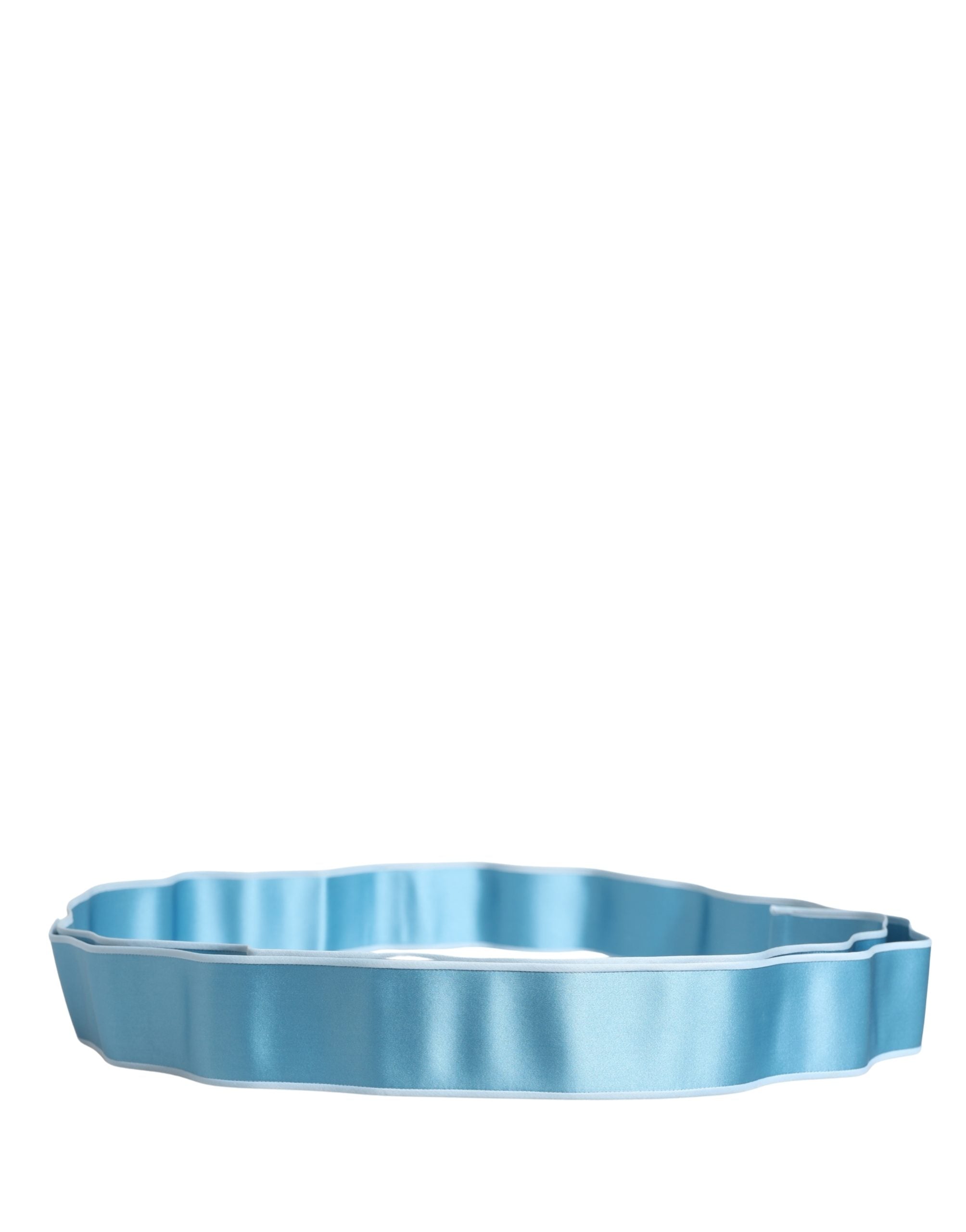 Dolce & Gabbana Light Blue Silk Satin Waist Women Cintura Belt