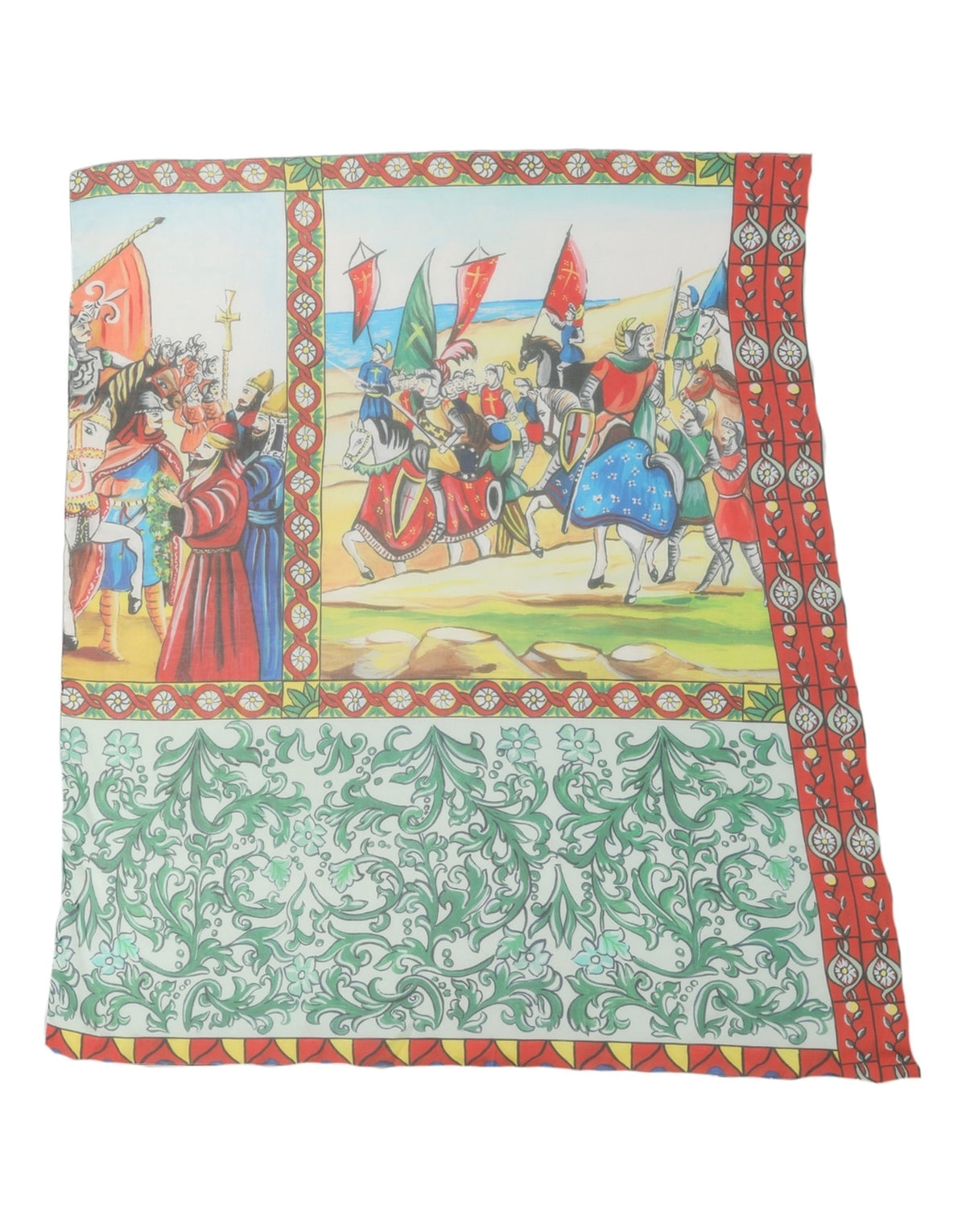 Dolce & Gabbana Multicolor Silk Printed Square Foulard Scarf