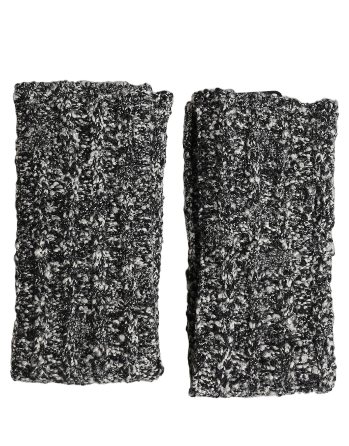 Dolce & Gabbana Sleeves Black Wool Blend Knitted Warmer Arm