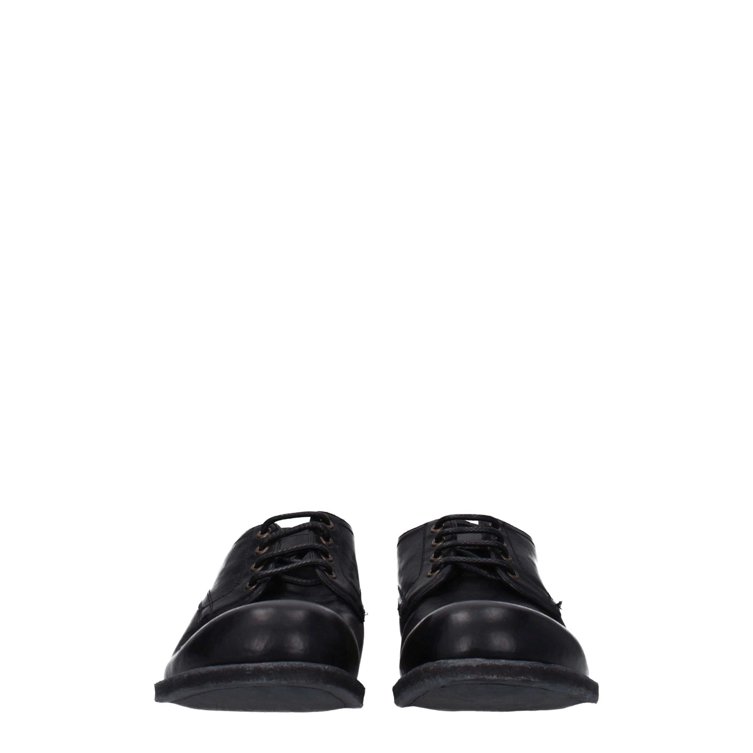 Dolce & Gabbana Black Leather Oxfords And Derbies