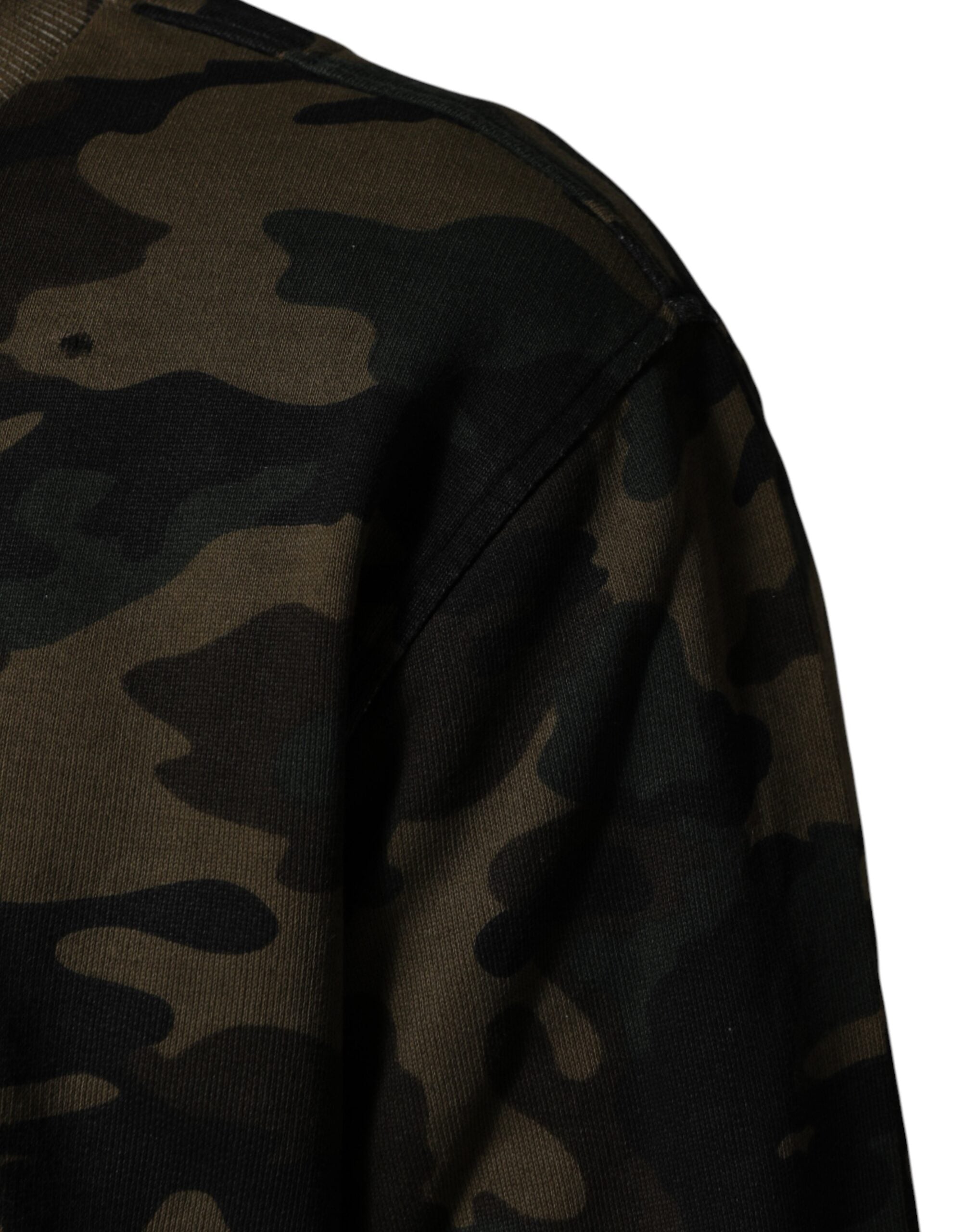 Dolce & Gabbana Multicolor Camouflage Men Sweatshirt Sweater
