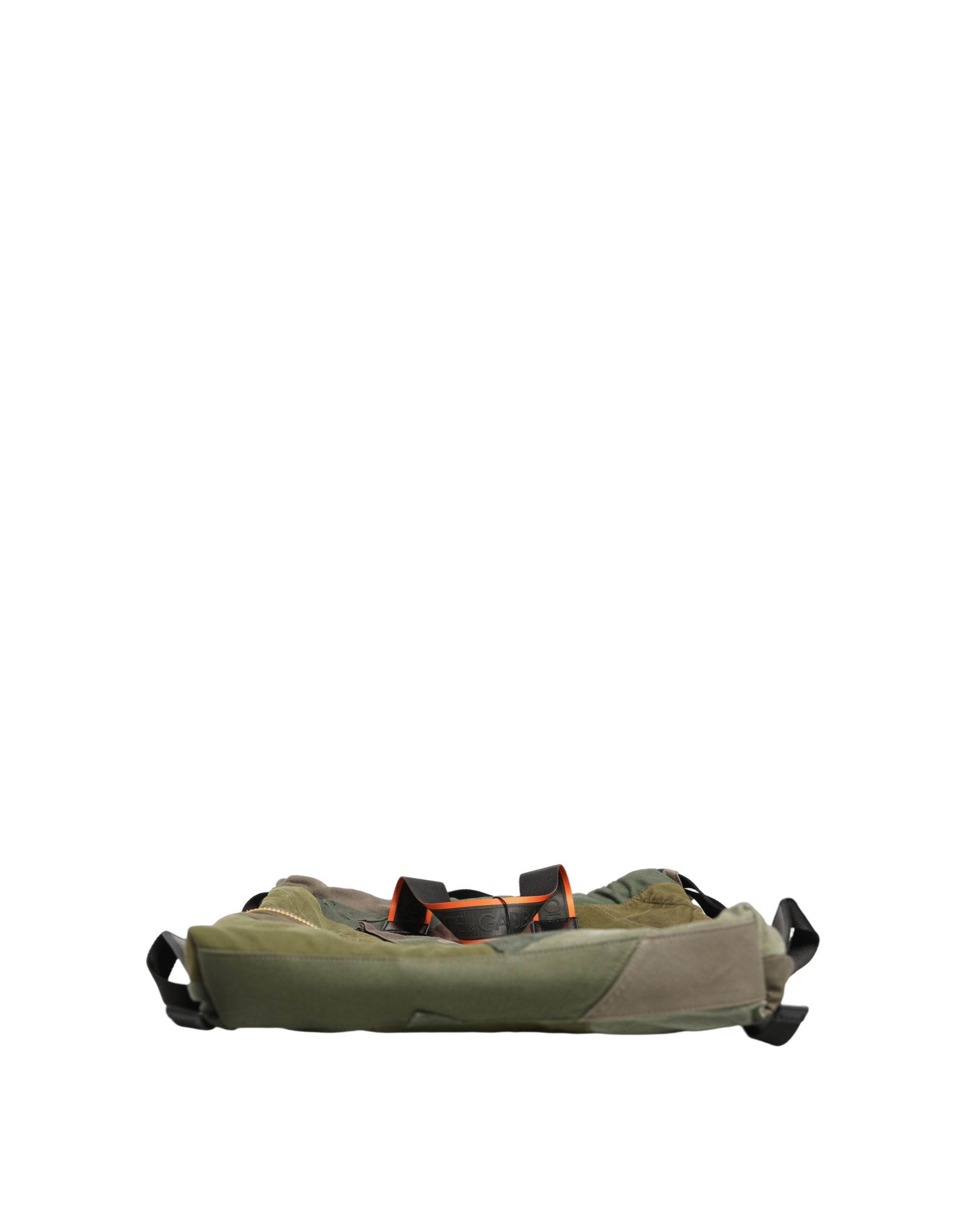 Dolce & Gabbana Military Green Patchwork Rucksack Backpack Borse Men Bag