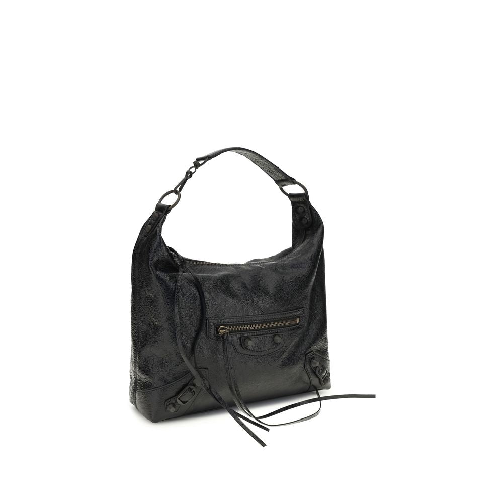 Balenciaga Black Lamb Ovis Aries Shoulder Bag