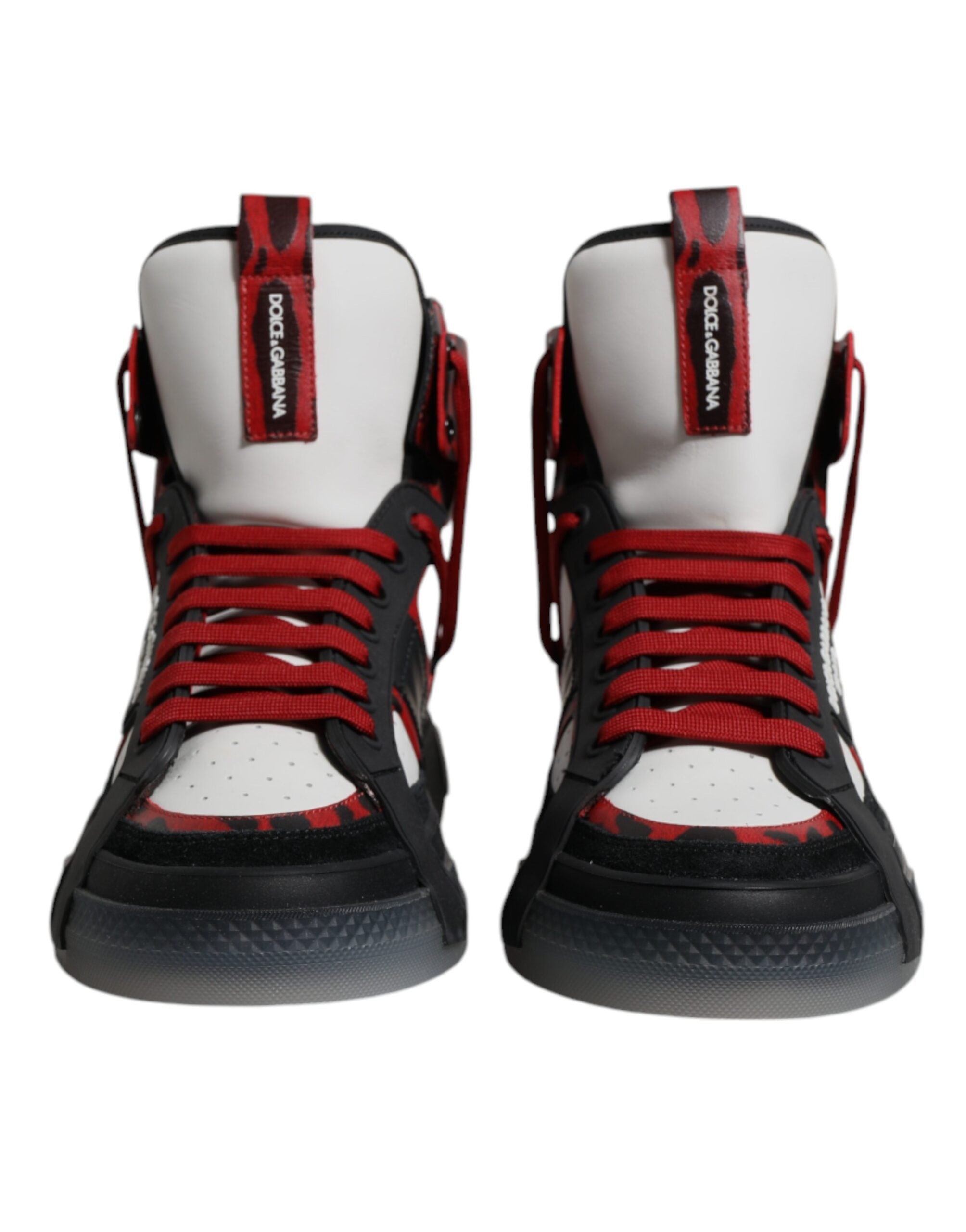 Dolce & Gabbana Multicolor Leather High Top Sneakers Shoes