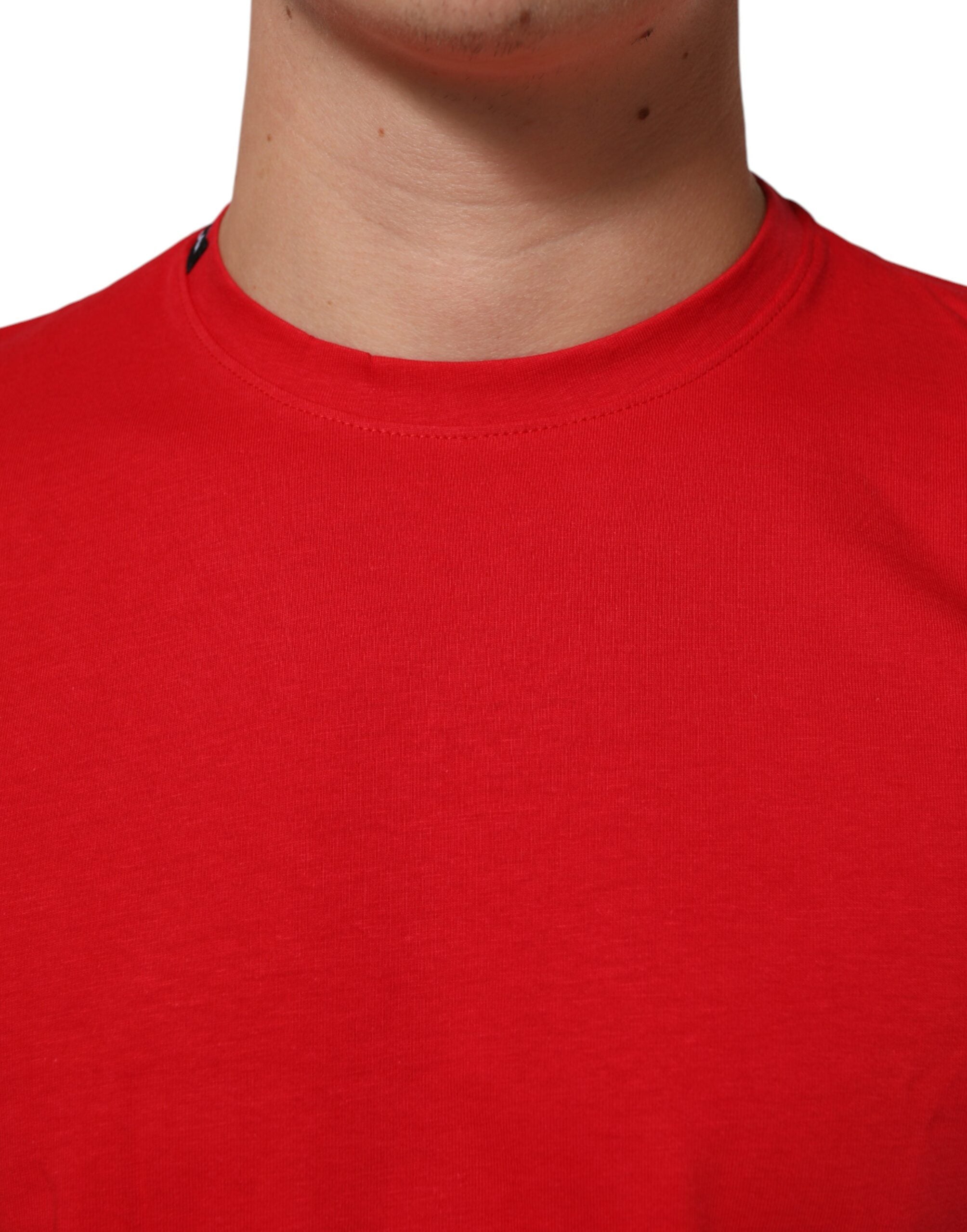 Dolce & Gabbana Red Goodluck 2023 Cotton Crew Neck T-shirt